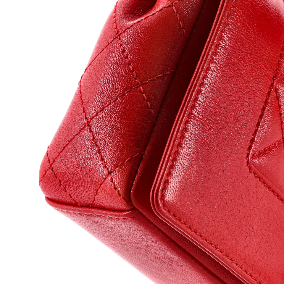 Mademoiselle Vintage Flap Bag Quilted Sheepskin Small