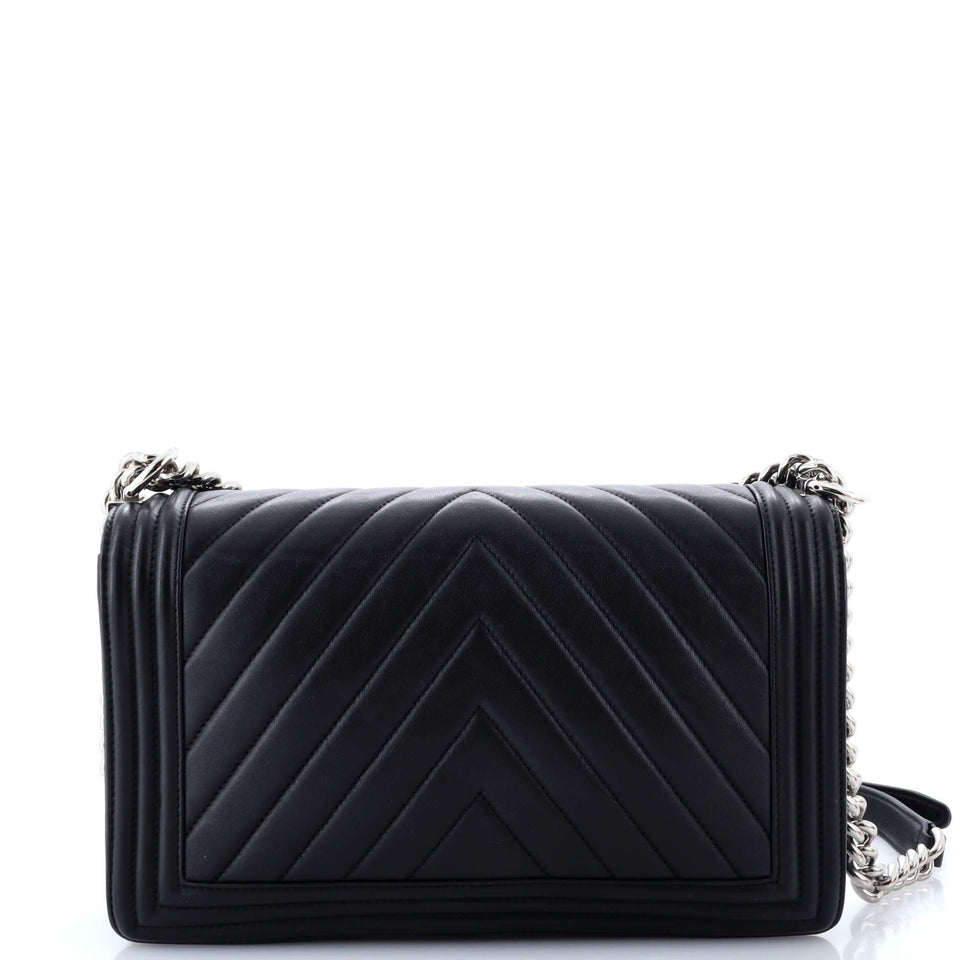Boy Flap Bag Chevron Calfskin New Medium