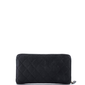 Zip Around Organizer Wallet Quilted Caviar Large