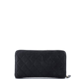 Zip Around Organizer Wallet Quilted Caviar Large