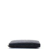 Zip Around Organizer Wallet Quilted Caviar Large