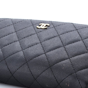 Zip Around Organizer Wallet Quilted Caviar Large