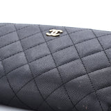 Zip Around Organizer Wallet Quilted Caviar Large
