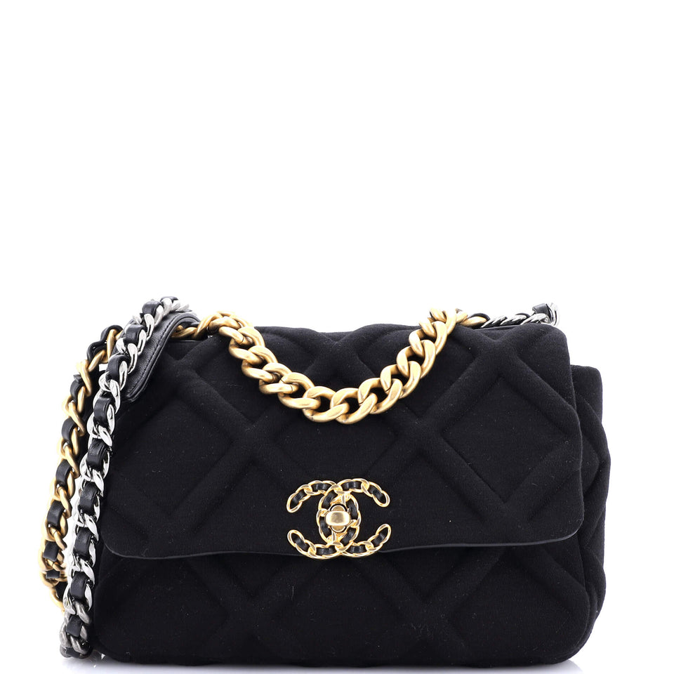 19 Flap Bag Quilted Jersey Medium