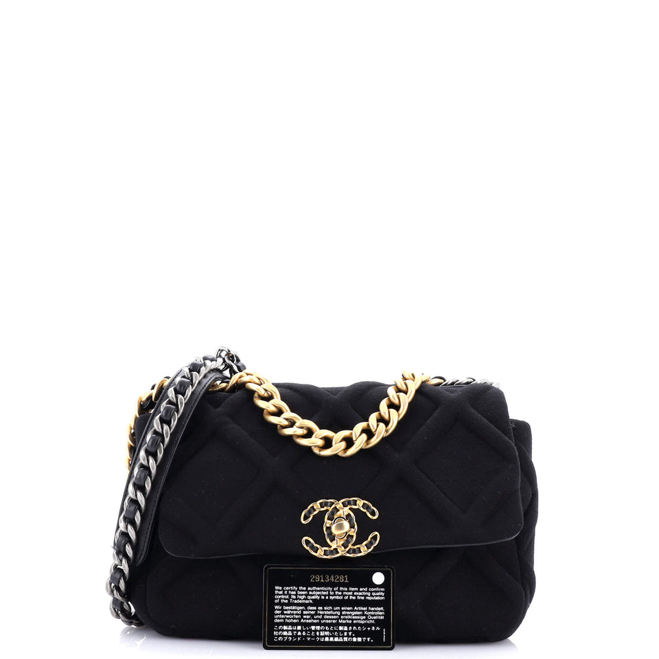 19 Flap Bag Quilted Jersey Medium