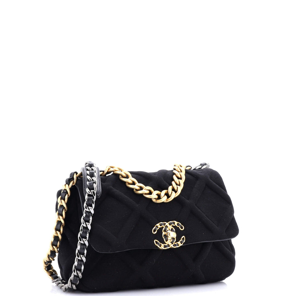 19 Flap Bag Quilted Jersey Medium