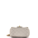 Pearl Crush Square Flap Bag Quilted Lambskin Mini