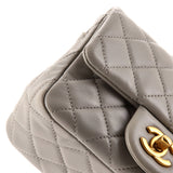 Pearl Crush Square Flap Bag Quilted Lambskin Mini