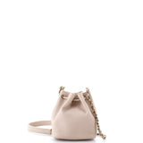 Business Affinity Drawstring Bucket Bag Quilted Caviar Mini