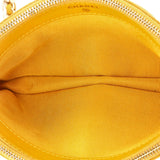 Double Zip Clutch with Chain Quilted Caviar