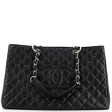 Grand Shopping Tote Quilted Caviar XL