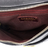 Button Up Camera Case Quilted Calfskin with Grosgrain Small