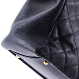 Grand Shopping Tote Quilted Caviar XL