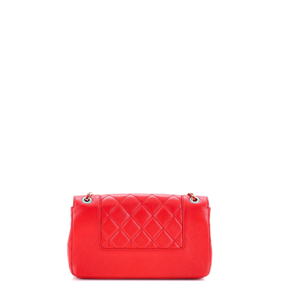 Mademoiselle Vintage Flap Bag Quilted Sheepskin Medium