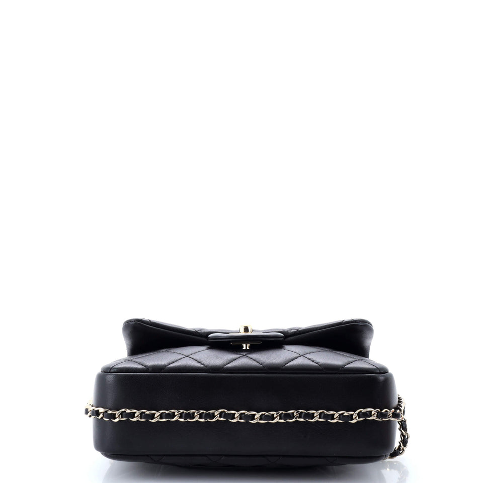 My Precious Pearls Chain Flap Bag Quilted Lambskin Medium