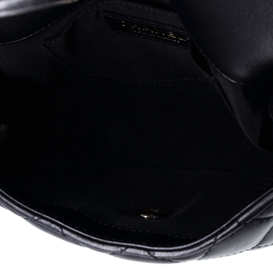 My Precious Pearls Chain Flap Bag Quilted Lambskin Medium
