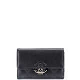 CC Box Flap Card Case Quilted Caviar