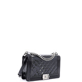 Boy Flap Bag Chevron Patent New Medium