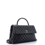 Coco Top Handle Bag Quilted Caviar Medium