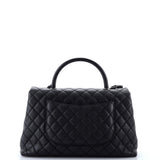Coco Top Handle Bag Quilted Caviar Medium