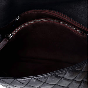 Coco Top Handle Bag Quilted Caviar Medium