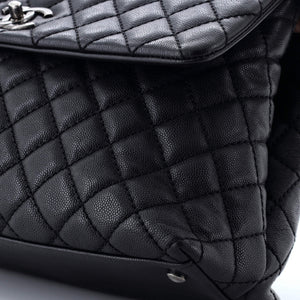Coco Top Handle Bag Quilted Caviar Medium