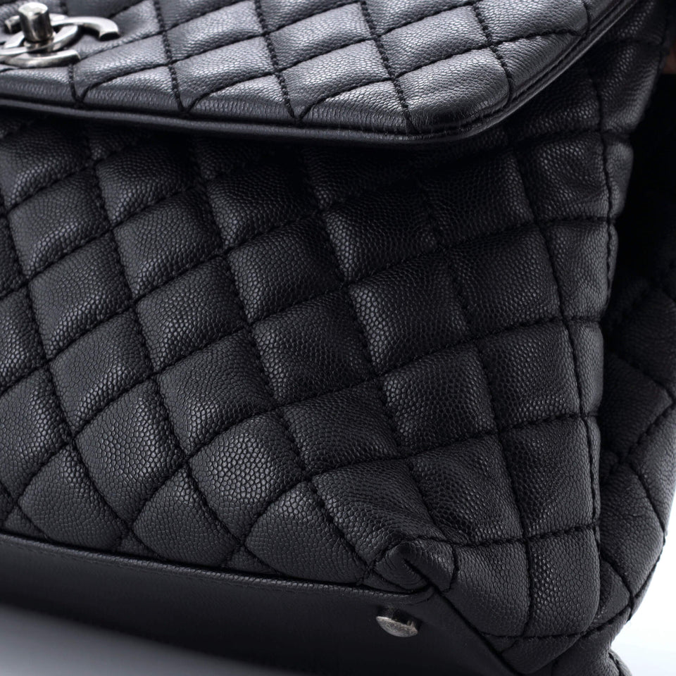 Coco Top Handle Bag Quilted Caviar Medium