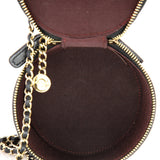CC Round Vanity Case with Chain Quilted Lambskin Mini