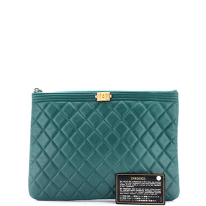Boy O Case Clutch Quilted Caviar Medium