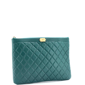 Boy O Case Clutch Quilted Caviar Medium