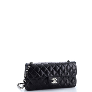 Classic Single Flap Bag Quilted Lambskin East West