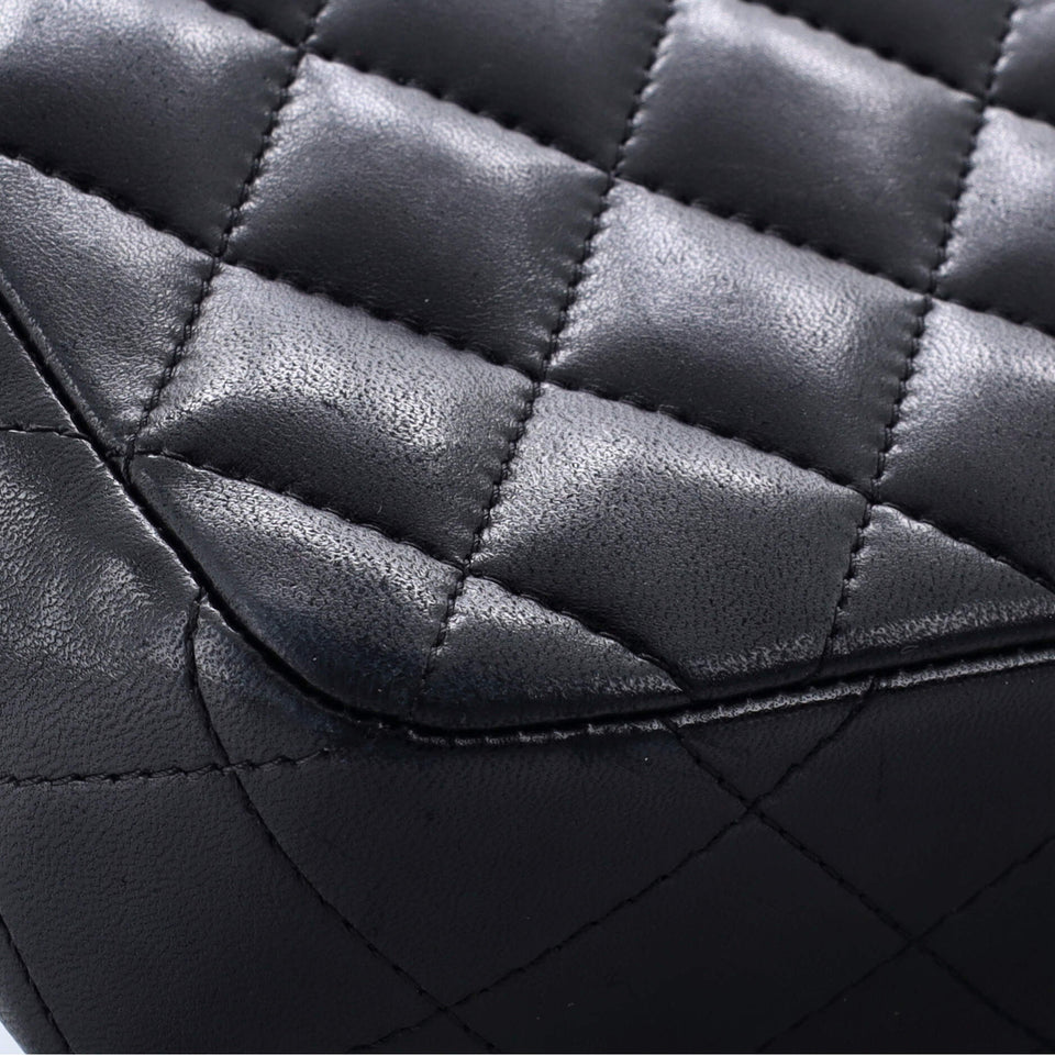 Classic Single Flap Bag Quilted Lambskin East West