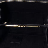 CC Zip Around Top Handle Vanity Case with Chain Quilted Caviar Mini