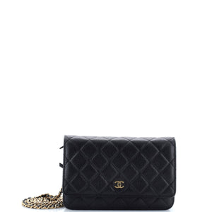 Wallet on Chain Quilted Caviar