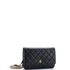 Wallet on Chain Quilted Caviar