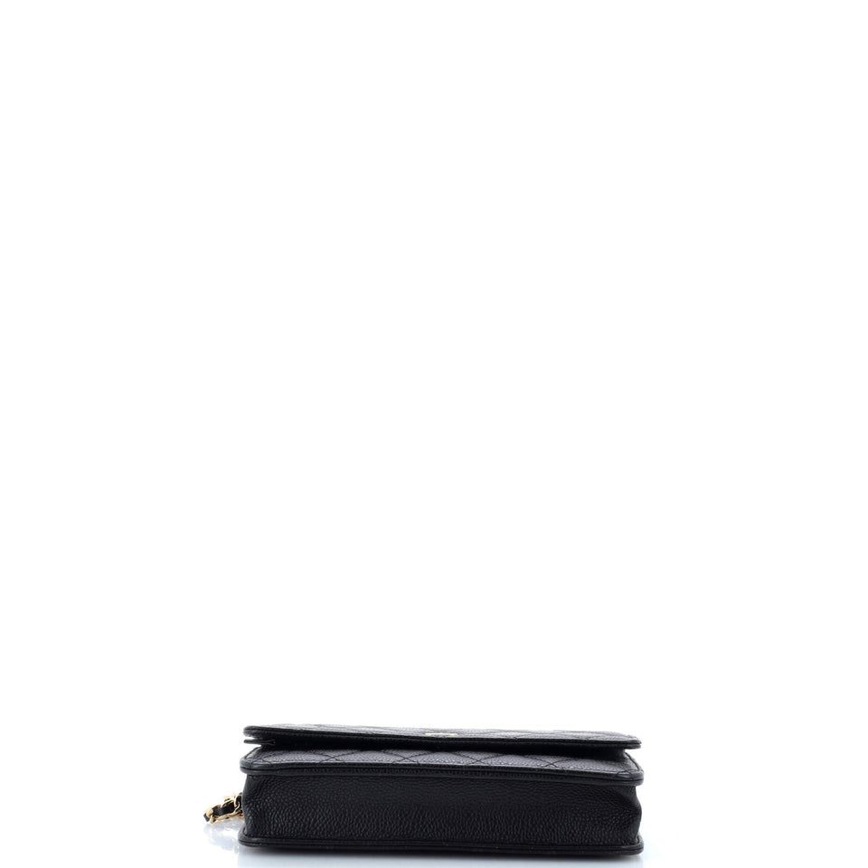 Wallet on Chain Quilted Caviar