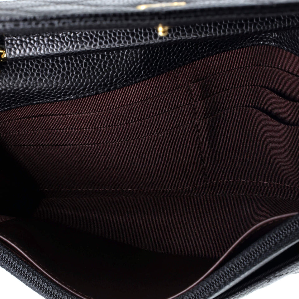 Wallet on Chain Quilted Caviar