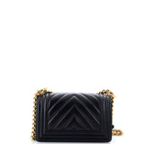 Boy Flap Bag Chevron Lambskin Small