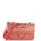Sunset On The Sea Flap Bag Quilted Caviar Medium