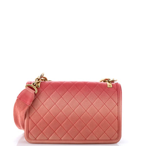 Sunset On The Sea Flap Bag Quilted Caviar Medium