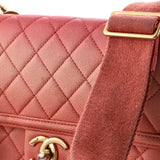 Sunset On The Sea Flap Bag Quilted Caviar Medium
