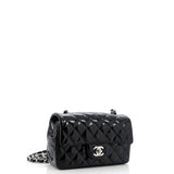 Classic Single Flap Bag Quilted Patent Mini