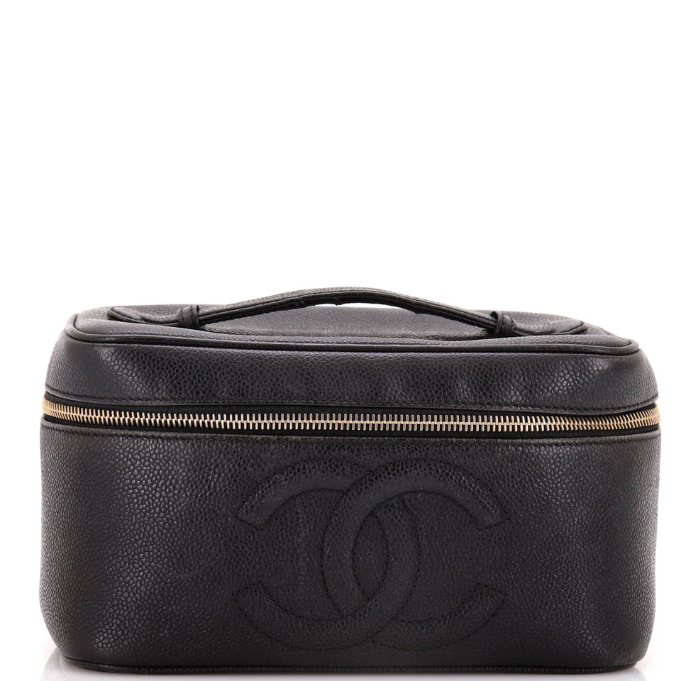 Vintage Timeless Cosmetic Case Caviar Large