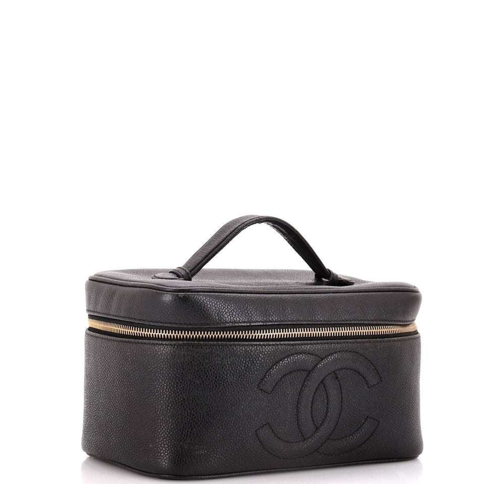 Vintage Timeless Cosmetic Case Caviar Large