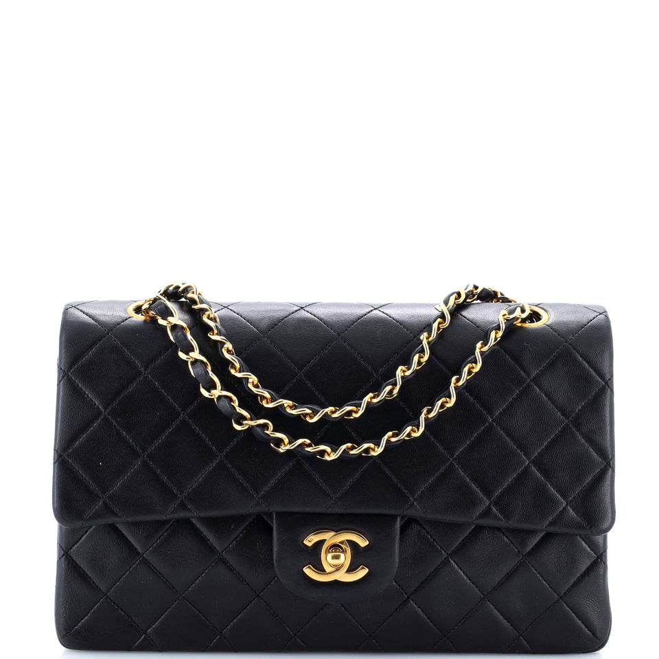 Vintage Classic Double Flap Bag Quilted Lambskin Medium