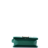 Boy Flap Bag Studded Chevron Calfskin with Tweed Small