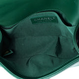 Boy Flap Bag Studded Chevron Calfskin with Tweed Small