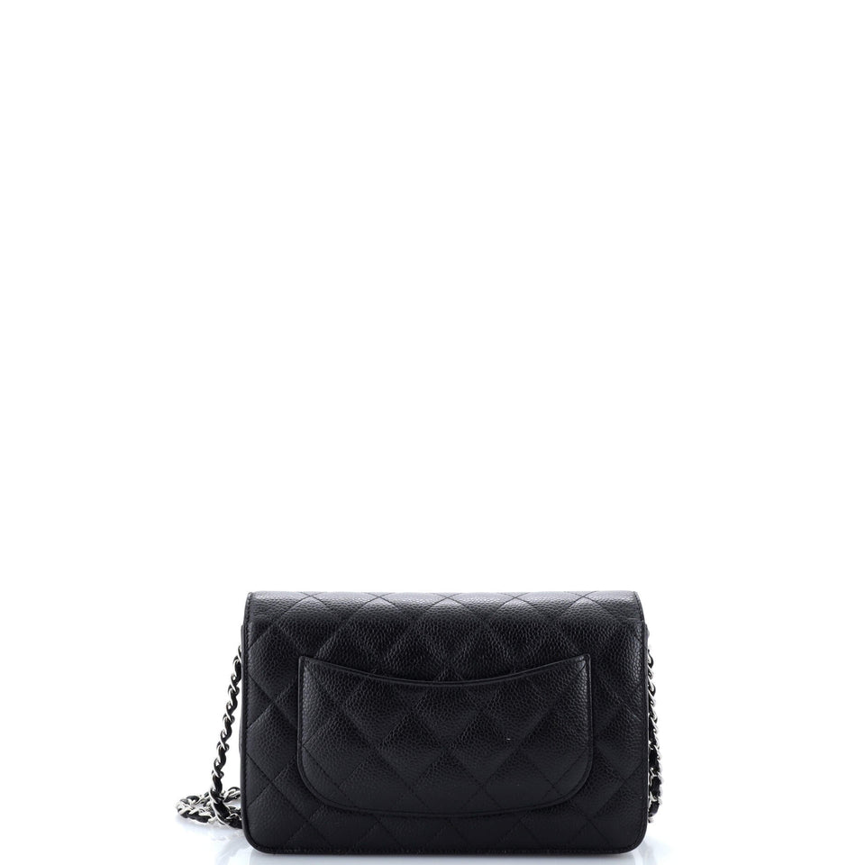 Wallet on Chain Quilted Caviar
