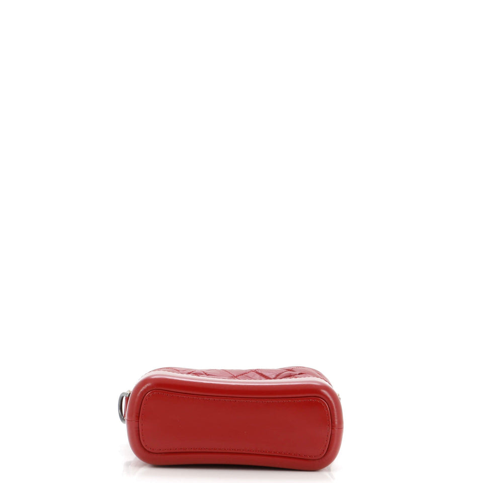 Gabrielle Hobo with Logo Handle Quilted Aged Calfskin Small