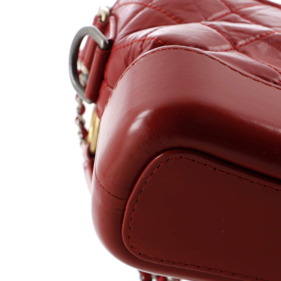 Gabrielle Hobo with Logo Handle Quilted Aged Calfskin Small